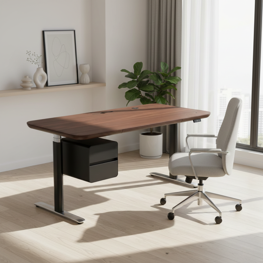 Vallon Christmas SmartLift Desk | Integrated Charging & Storage